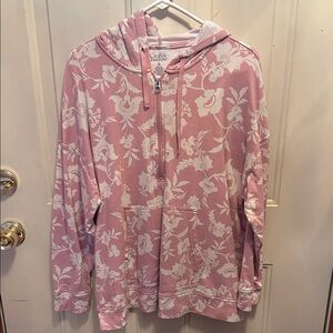 Carole Little Pink and White Floral Hoodie